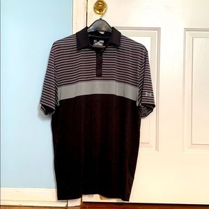 Under Armour grey and black golf polo